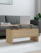 vidaXL Кафе маса дъб сонома 102x505x465 см инженерно дърво