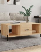 vidaXL Кафе маса дъб сонома 102x50x40 см инженерно дърво