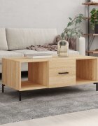vidaXL Кафе маса дъб сонома 102x50x40 см инженерно дърво