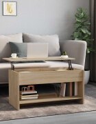 vidaXL Кафе маса дъб сонома 102x50x525 см инженерно дърво