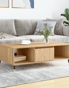 vidaXL Кафе маса дъб сонома 104x60x35 см инженерно дърво