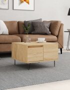 vidaXL Кафе маса дъб сонома 55x55x365 см инженерно дърво