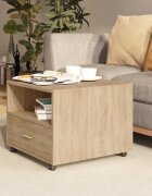 vidaXL Кафе маса дъб сонома 55x55x40 см инженерно дърво