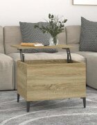 vidaXL Кафе маса дъб сонома 60x445x45 см инженерно дърво