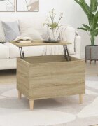 vidaXL Кафе маса дъб сонома 60x445x45 см инженерно дърво