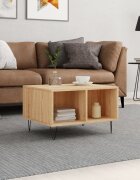 vidaXL Кафе маса дъб сонома 60x50x365 см инженерно дърво