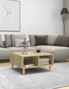 vidaXL Кафе маса дъб сонома 60x60x30 см инженерно дърво