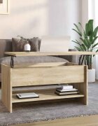 vidaXL Кафе маса Дъб сонома 80x50x40 см инженерно дърво