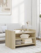 vidaXL Кафе маса дъб сонома 80x50x50 см инженерно дърво