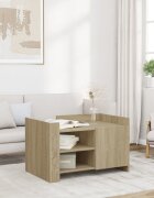vidaXL Кафе маса дъб сонома 80x50x50 см инженерно дърво