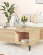 vidaXL Кафе маса дъб сонома 80x80x365 см инженерно дърво