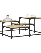 vidaXL Кафе маса дъб сонома 875x875x40 см инженерно дърво