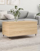 vidaXL Кафе маса дъб сонома 90x445x45 см инженерно дърво
