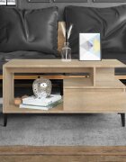 vidaXL Кафе маса дъб сонома 90x49x45 см инженерно дърво
