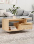 vidaXL Кафе маса дъб сонома 90x49x45 см инженерно дърво