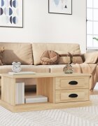 vidaXL Кафе маса дъб сонома 90x50x35 см инженерно дърво
