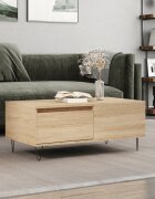 vidaXL Кафе маса дъб сонома 90x50x365 см инженерно дърво