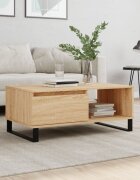 vidaXL Кафе маса дъб сонома 90x50x365 см инженерно дърво
