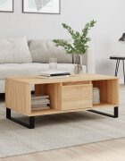 vidaXL Кафе маса дъб сонома 90x50x365 см инженерно дърво