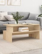 vidaXL Кафе маса дъб сонома 90x55x425 см инженерно дърво