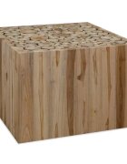 vidaXL Кафе маса естествен тик 50x50x35 cм