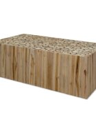vidaXL Кафе маса естествен тик 90x50x30 cм