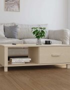 vidaXL Кафе маса HAMAR меденокафява 100x55x35 см борово дърво масив