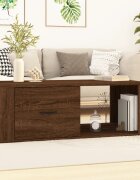 vidaXL Кафе маса кафяв дъб 100x505x35 см инженерно дърво