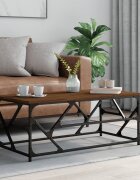 vidaXL Кафе маса кафяв дъб 100x50x40 см инженерно дърво