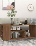 vidaXL Кафе маса кафяв дъб 100x50x40 см инженерно дърво