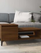 vidaXL Кафе маса кафяв дъб 100x50x45 см инженерно дърво