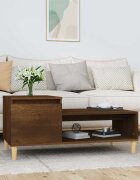 vidaXL Кафе маса кафяв дъб 100x50x45 см инженерно дърво