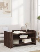vidaXL Кафе маса кафяв дъб 100x50x50 см инженерно дърво