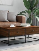 vidaXL Кафе маса кафяв дъб 100x51x40 см инженерно дърво
