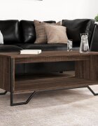 vidaXL Кафе маса кафяв дъб 100x51x40 см инженерно дърво