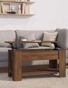 vidaXL Кафе маса кафяв дъб 101x49x52 см инженерно дърво