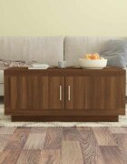 vidaXL Кафе маса Кафяв дъб 102x50x45 см инженерно дърво