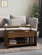 vidaXL Кафе маса кафяв дъб 102x50x525 см инженерно дърво
