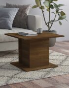 vidaXL Кафе маса кафяв дъб 555x555x40 см инженерно дърво