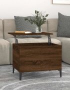 vidaXL Кафе маса кафяв дъб 60x445x45 см инженерно дърво