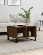 vidaXL Кафе маса кафяв дъб 60x50x365 см инженерно дърво