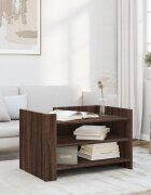 vidaXL Кафе маса кафяв дъб 80x50x50 см инженерно дърво