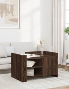 vidaXL Кафе маса кафяв дъб 80x50x50 см инженерно дърво