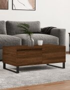 vidaXL Кафе маса кафяв дъб 90x50x365 см инженерно дърво