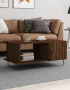 vidaXL Кафе маса кафяв дъб 90x50x40 см инженерно дърво