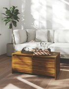 vidaXL Кафе маса кафяв дъб 90x50x415 см инженерно дърво