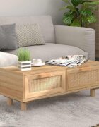 vidaXL Кафе маса кафява 80x40x30 см инженерно дърво и бор масив