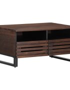 vidaXL Кафе маса кафява 80x55x40 см мангово дърво масив