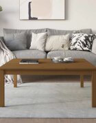vidaXL Кафе маса меденокафява 100x100x40 см борово дърво масив