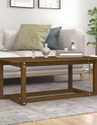 vidaXL Кафе маса меденокафява 110x55x45 см борово дърво масив